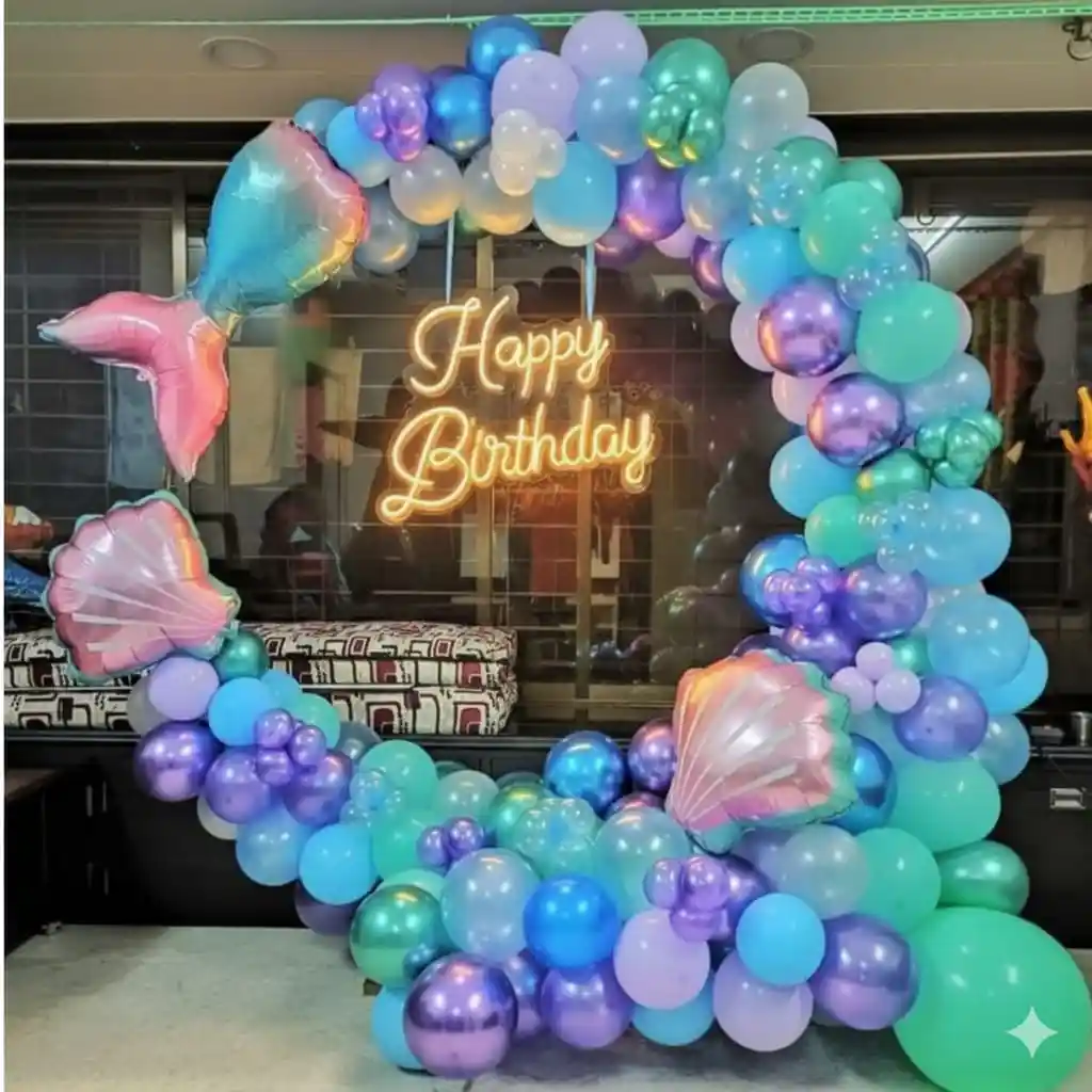 Mermaid Theme Ring Balloon Decoration